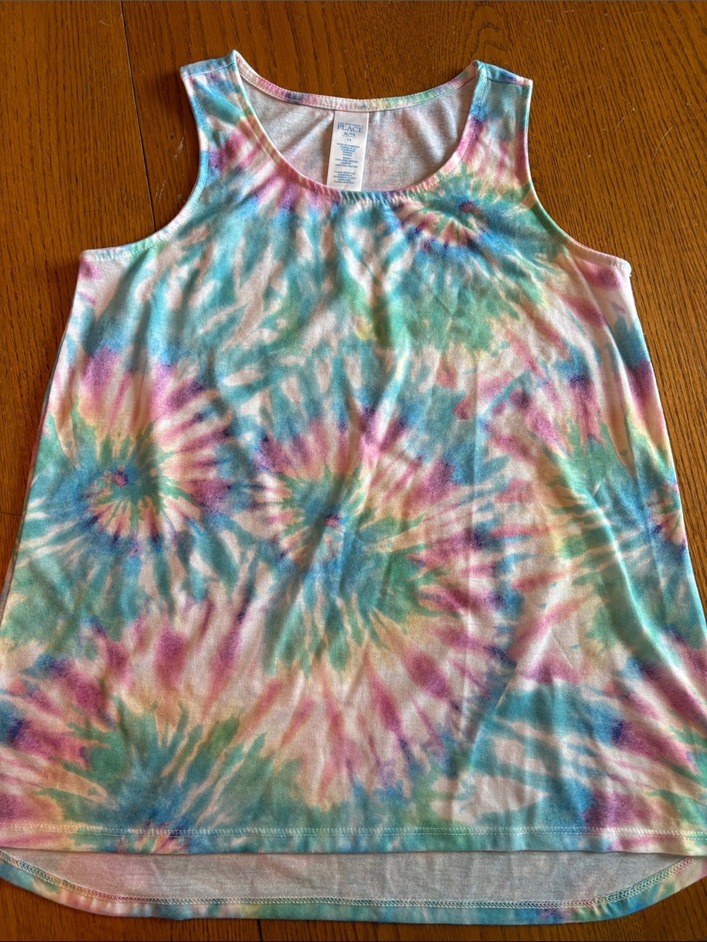 (5/$20) The Children's Place Pastel Tie-Dye Tank Top - Pink, Blue, Purple
